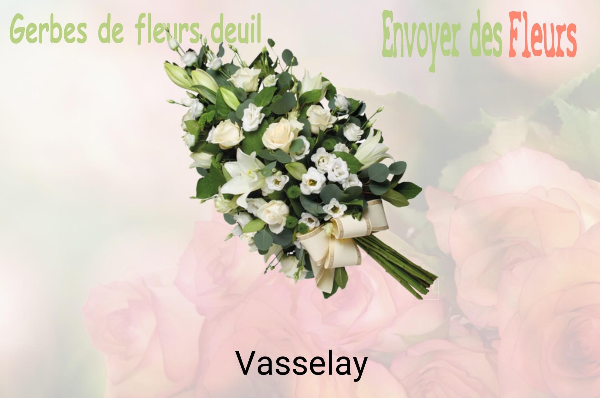 Gerbe de fleurs de deuil livrée à Vasselay